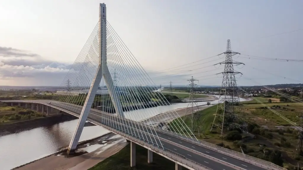 image of a bridge crossing the river dee in Flintshire north Wales